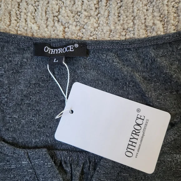 Women’s Sleeveless Flowy Top – Othyroce – Gray Heather – Size L – NWT - Picture 6 of 9